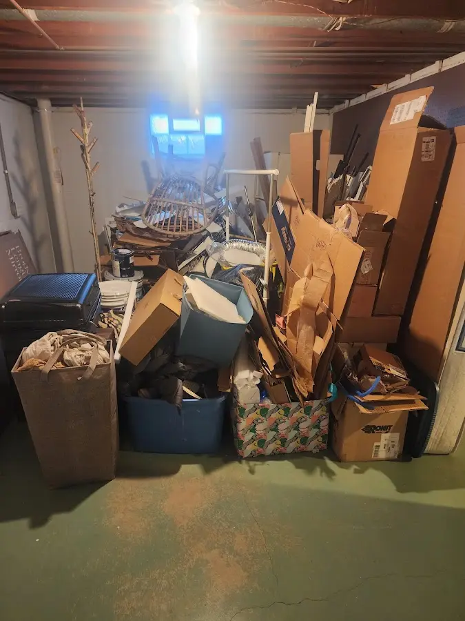 Roll-off dumpster container at job site for Concrete Dumpster Rental in Spanish Lake